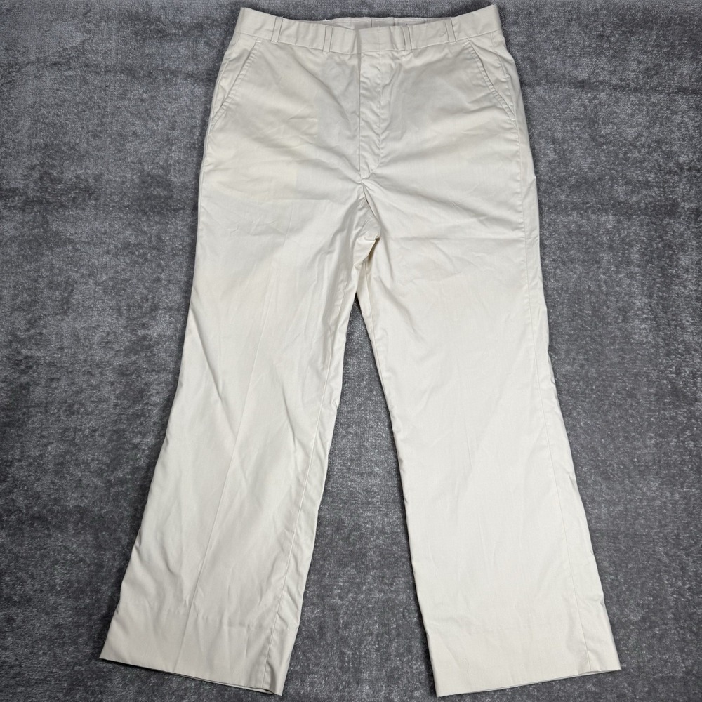 Vintage Orvis Pants Men's 36x28 Beige Chino Flat Front‎ LIghtweight Straight Leg